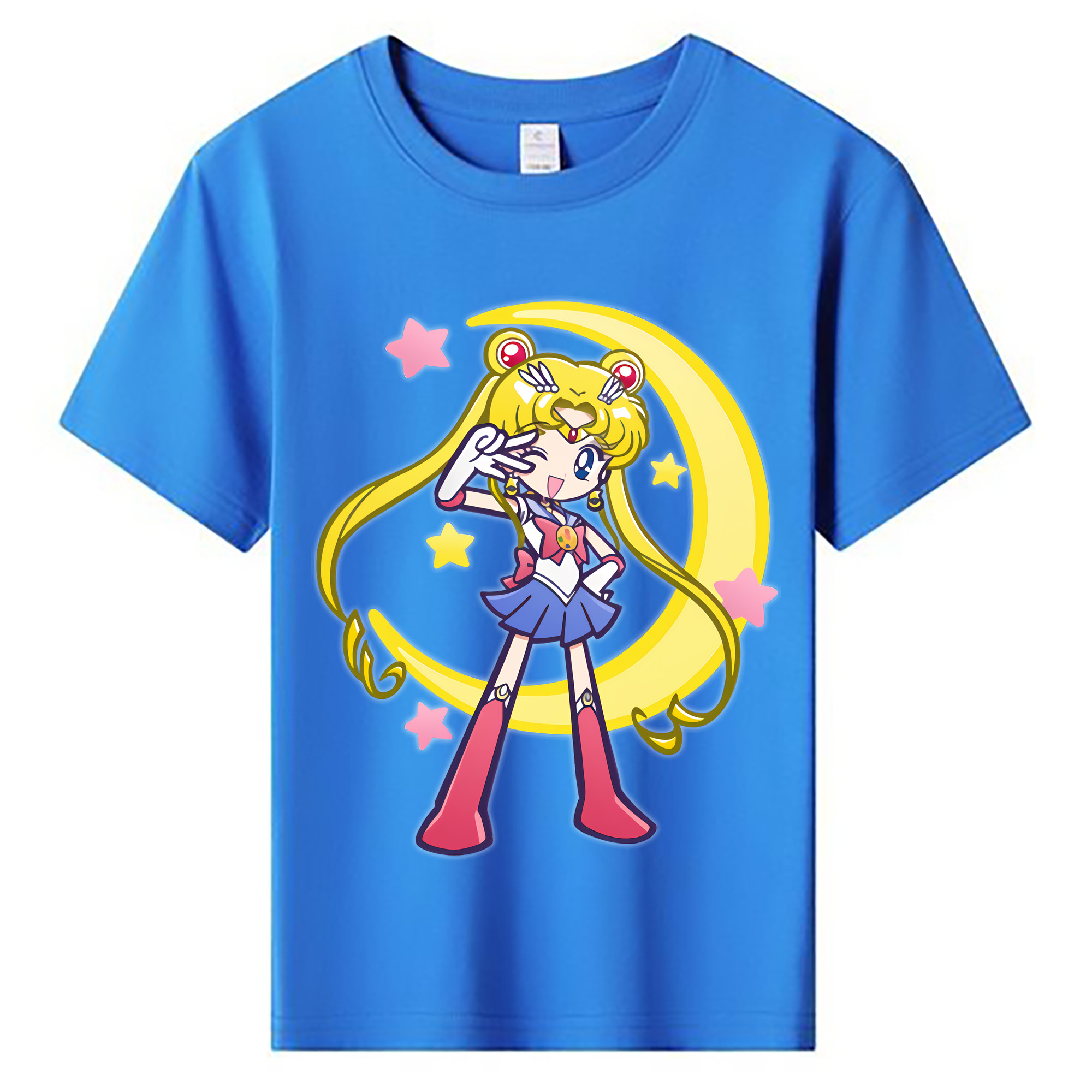 （画像用） 美少女戦士セーラームーン 月野 うさぎ つきの うさぎ Sailor Moon Tsukino Usagi 綿100％キッズTシャツ（フロントプリント）